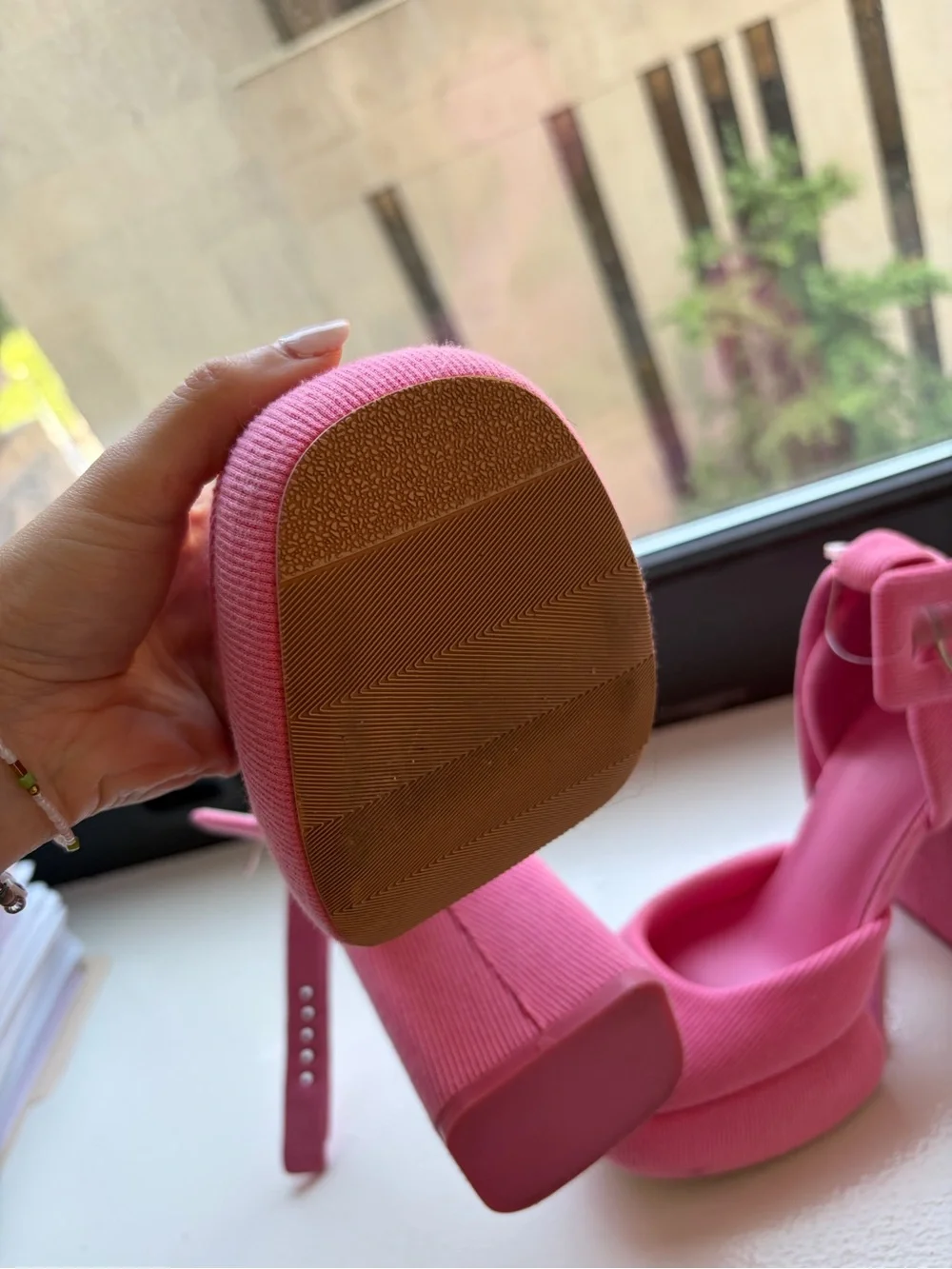 Pink Platform Mary Jane Heels